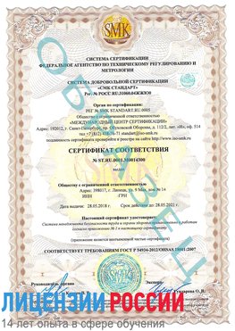 Образец сертификата соответствия Ивантеевка Сертификат OHSAS 18001